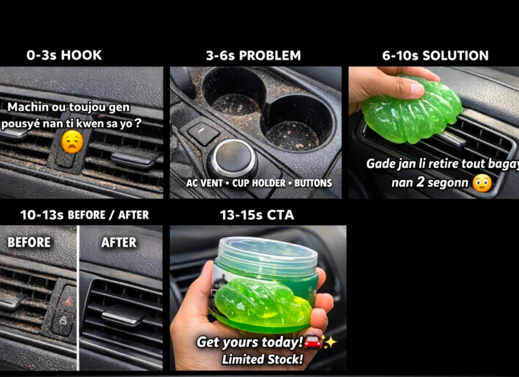 Car gel cleaning